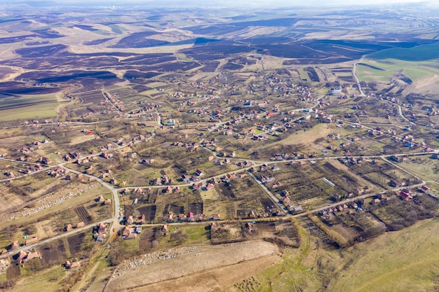 Foto luchtbeeld van een dorp