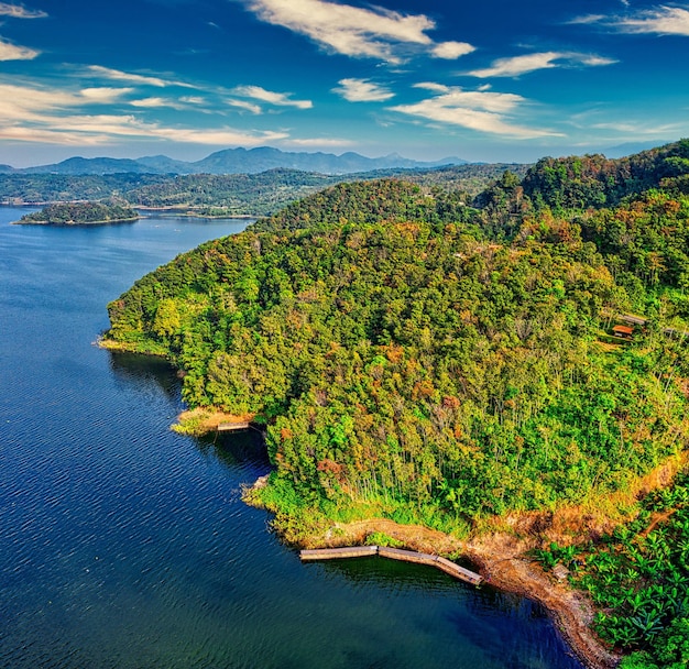 Luchtbeeld van een eilandfoto