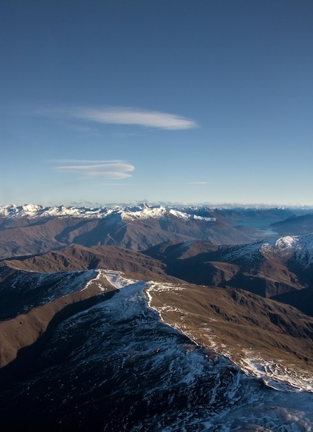 Foto luchtbeeld van het landschap tegen de lucht