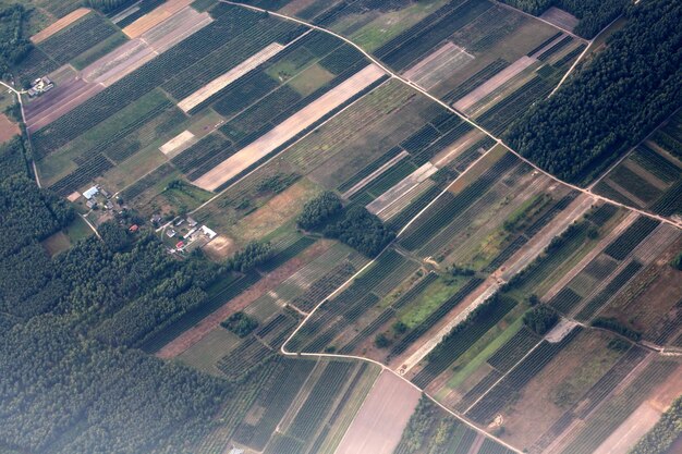 Foto luchtbeeld van het landschap