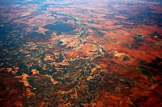 Foto luchtbeeld van het landschap