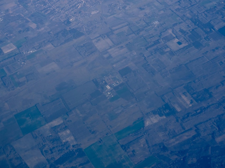 Foto luchtbeeld van het landschap