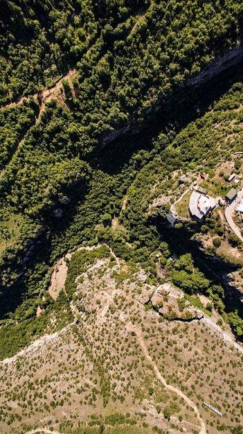Luchtbeeld van het landschap