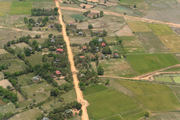 Foto luchtbeeld van het landschap