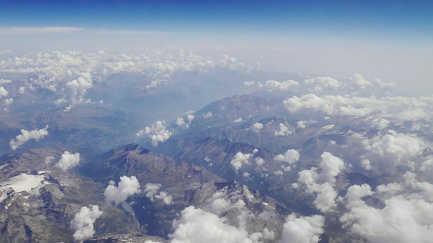 Luchtbeeld van het landschap