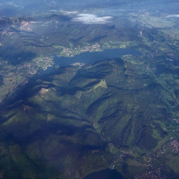 Luchtbeeld van het landschap