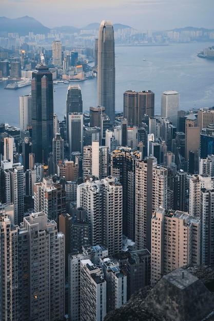 Luchtbeeld van het stadslandschap