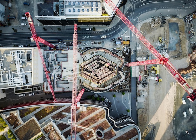 Luchtbeeld van het stadslandschap