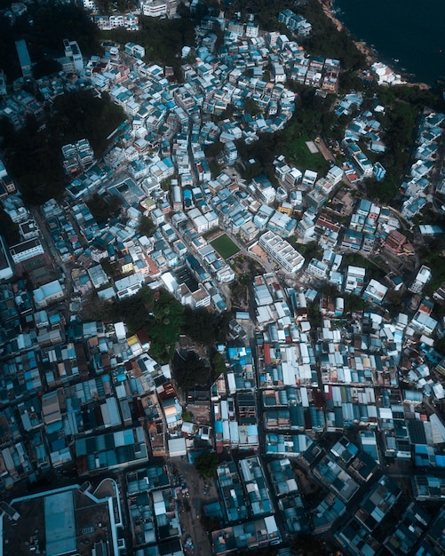 Luchtbeeld van het stadslandschap