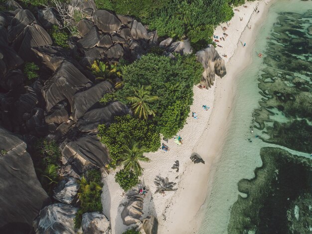 Foto luchtbeeld van het strand