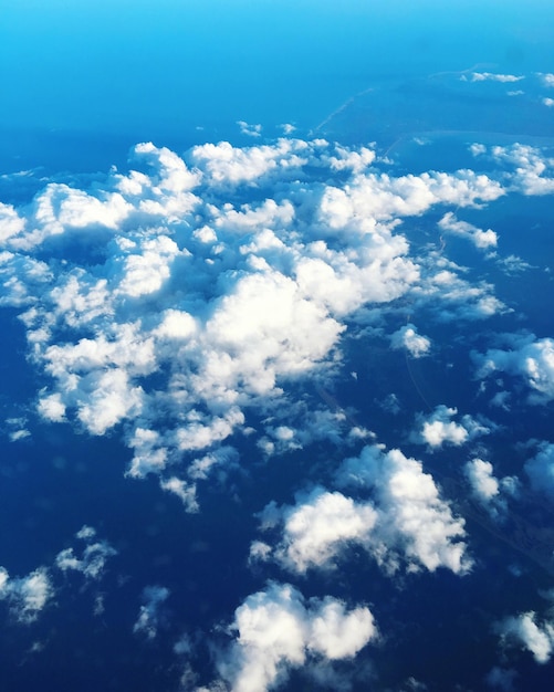 Luchtbeeld van het wolkenlandschap