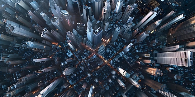 Luchtbeeld van Manhattan New York achtergrond Ai gegenereerd