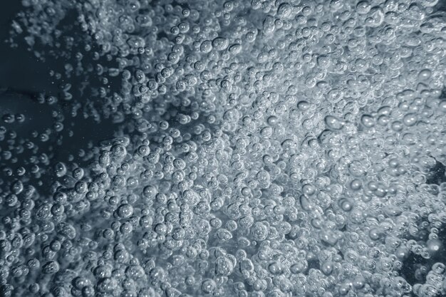 Luchtbellen, onderwater bellen Abstracte achtergrond.