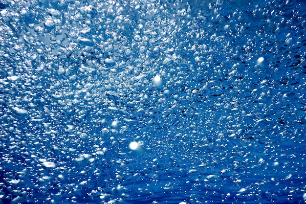 Luchtbellen, Onderwaterbellen Abstracte Onderwaterachtergrond