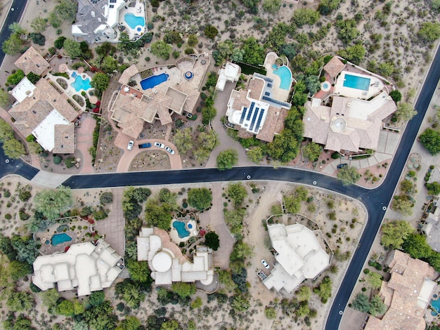 Luchtfoto bovenaanzicht Scottsdale Phoenix Arizona USA