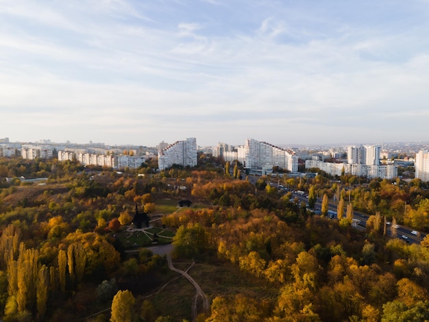 Luchtfoto drone uitzicht op Chisinau Moldavië