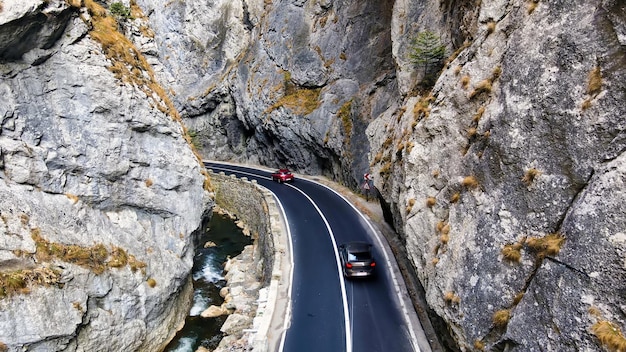 Luchtfoto drone uitzicht op de natuur in Roemenië