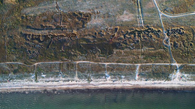 Luchtfoto Ngorongoro krater natron meer Tanzania Afrika