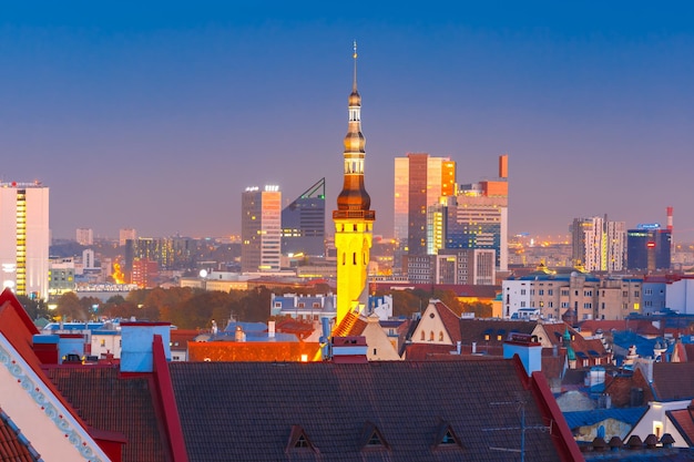 Luchtfoto stadsgezicht van Tallinn, Estland