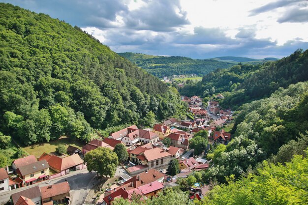 Luchtfoto uitzicht over de stad