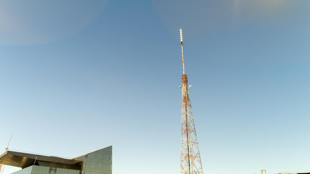 Luchtfoto van Av Paulista in Sao Paulo SP Hoofdstraat van de hoofdstad Radio- en televisieantennes