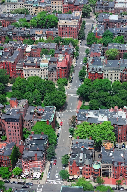 Luchtfoto van Boston straat