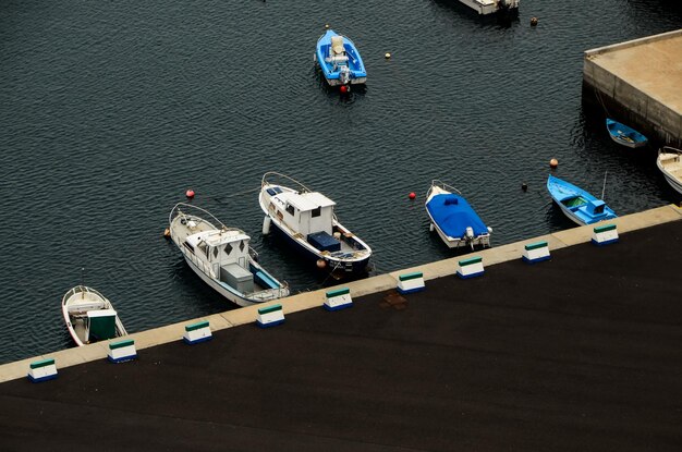 Luchtfoto van boten