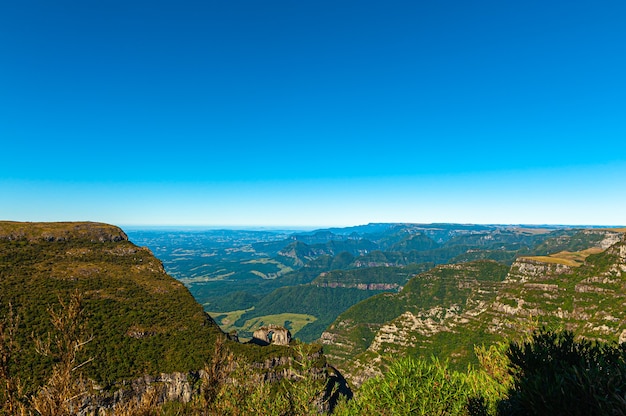 Foto luchtfoto van canyon