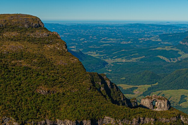 Foto luchtfoto van canyon