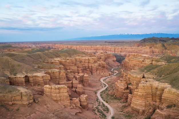 Luchtfoto van Charyn Canyon