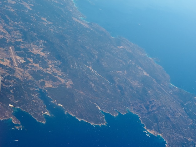 Luchtfoto van Corsica