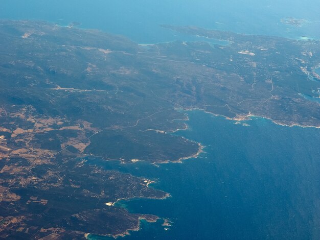 Luchtfoto van Corsica