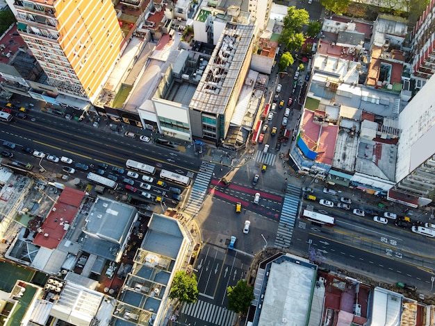 Luchtfoto van de Cabildo en Juramento avenues