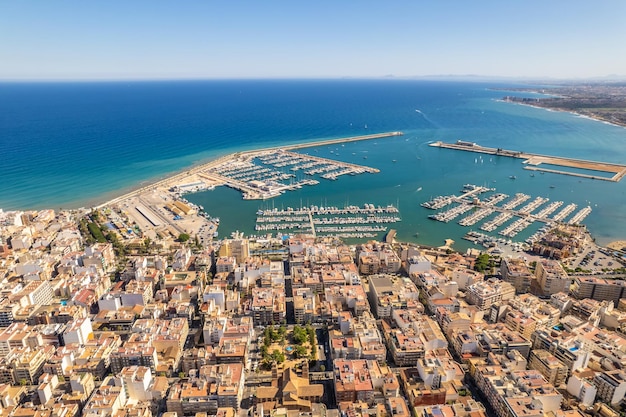 Luchtfoto van de provincie torrevieja in alicante ten zuiden van spanje costa blanca spanje