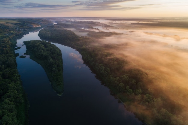 Luchtfoto van de rivier de don