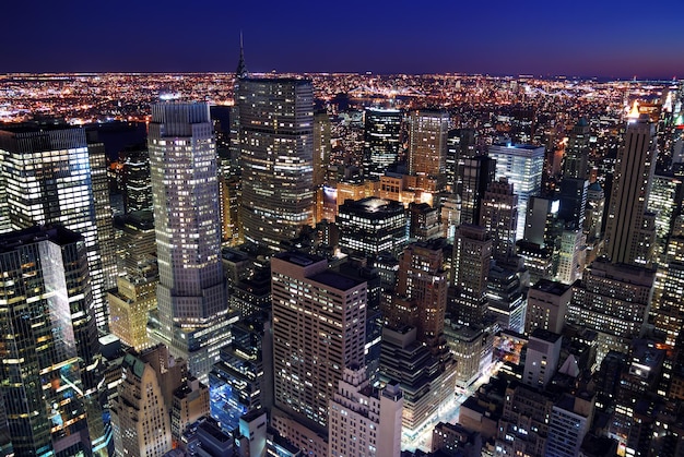 Luchtfoto van de skyline van de stad