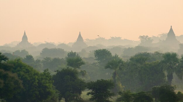 Luchtfoto van de stad Bagan in Myanmar