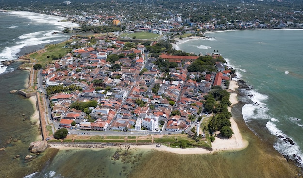 Luchtfoto van de stad Galle, Sri Lanka