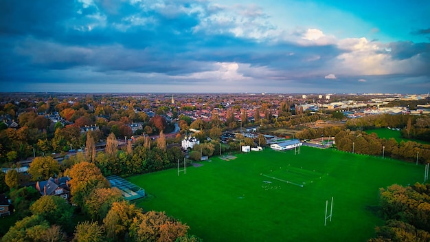 Foto luchtfoto van de stad in het verenigd koninkrijk