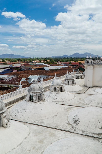 Luchtfoto van de stad Leon, Nicaragua