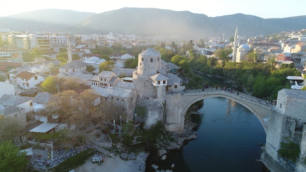 Luchtfoto van de stad Mostar