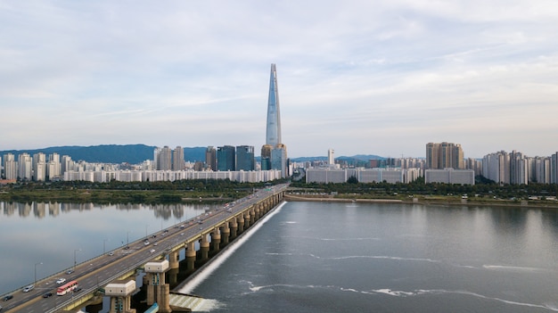 Luchtfoto van de stad Seoul