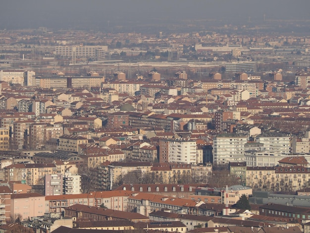 Luchtfoto van de stad Turijn, Italië