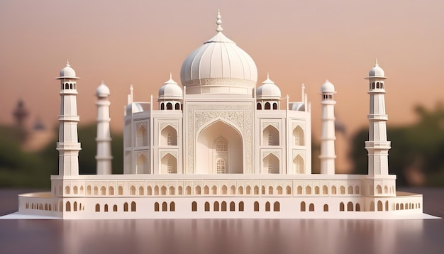 Foto luchtfoto van de taj mahal in india