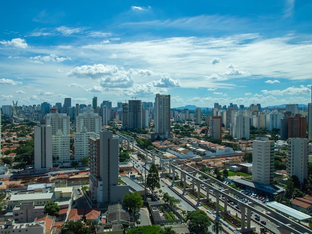 Luchtfoto van de wijk Brooklin in Sao Paulo.