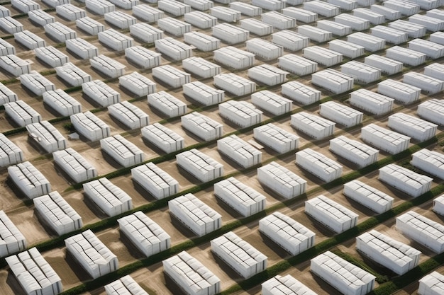 Luchtfoto van een aardbeienplantage in Brazilië