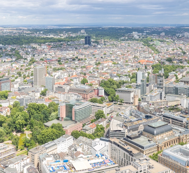 Luchtfoto van frankfurt, duitsland