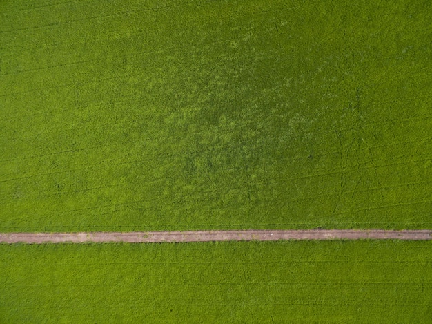 Luchtfoto van graafmachine die rotsen opschept