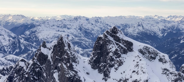 Luchtfoto van het Canadese Rocky Mountain-landschap