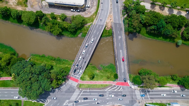 Luchtfoto van het centrum van de stad Sorocaba, Brazilië